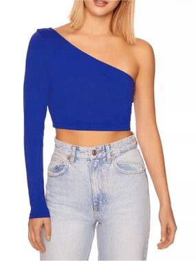 Susana Monaco One shoulder Crop top